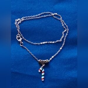 Candy Cane Pendant Necklace